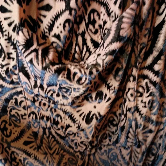 WLM Coatigan Velvet Burnout Western Y2K Preppy Long Sexy cardigan Duster sz M/L - Picture 4 of 10